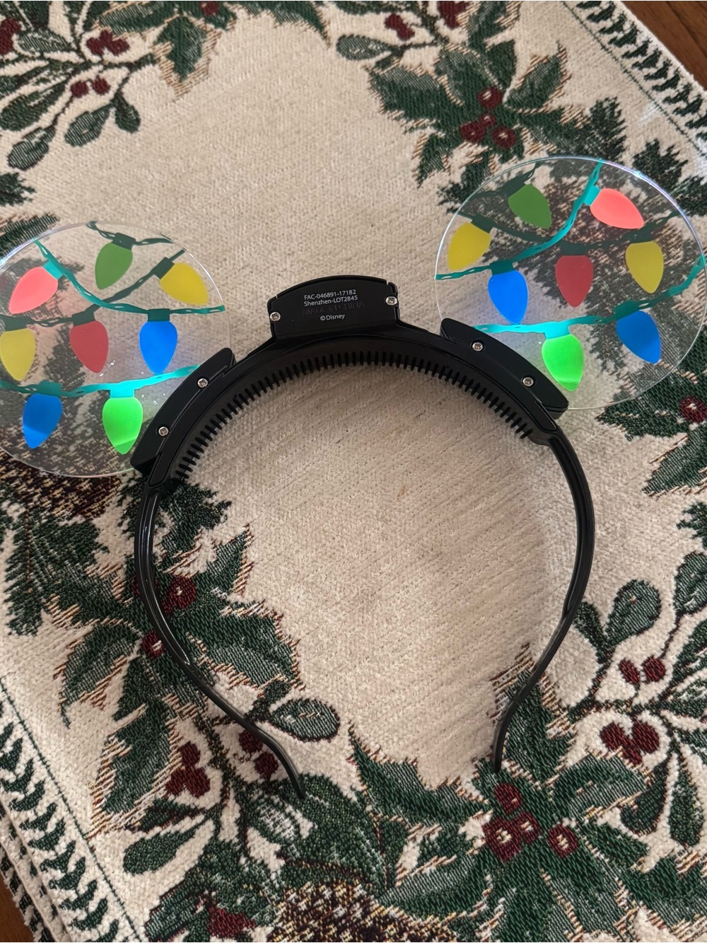 Disney Light-Up Mickey Ear Headband with Multicolor Bulb Accents